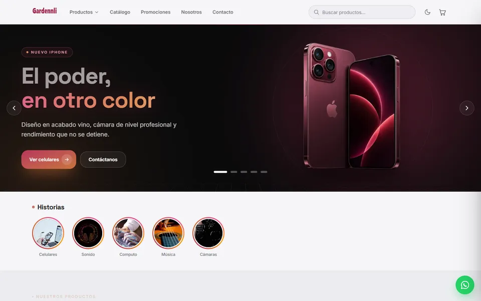 Sitio web de Gardennli